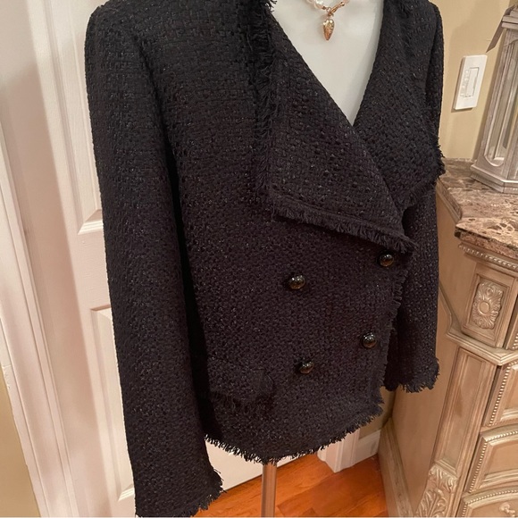 Ann Taylor Jackets & Coats New Ann Taylor Womens Blk Tweed Hip
